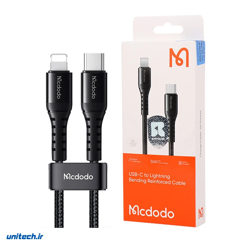 کابل تایپ سی به لایتنینگ فست شارژ 36 وات مک دودو CA563 طول 1 متر3